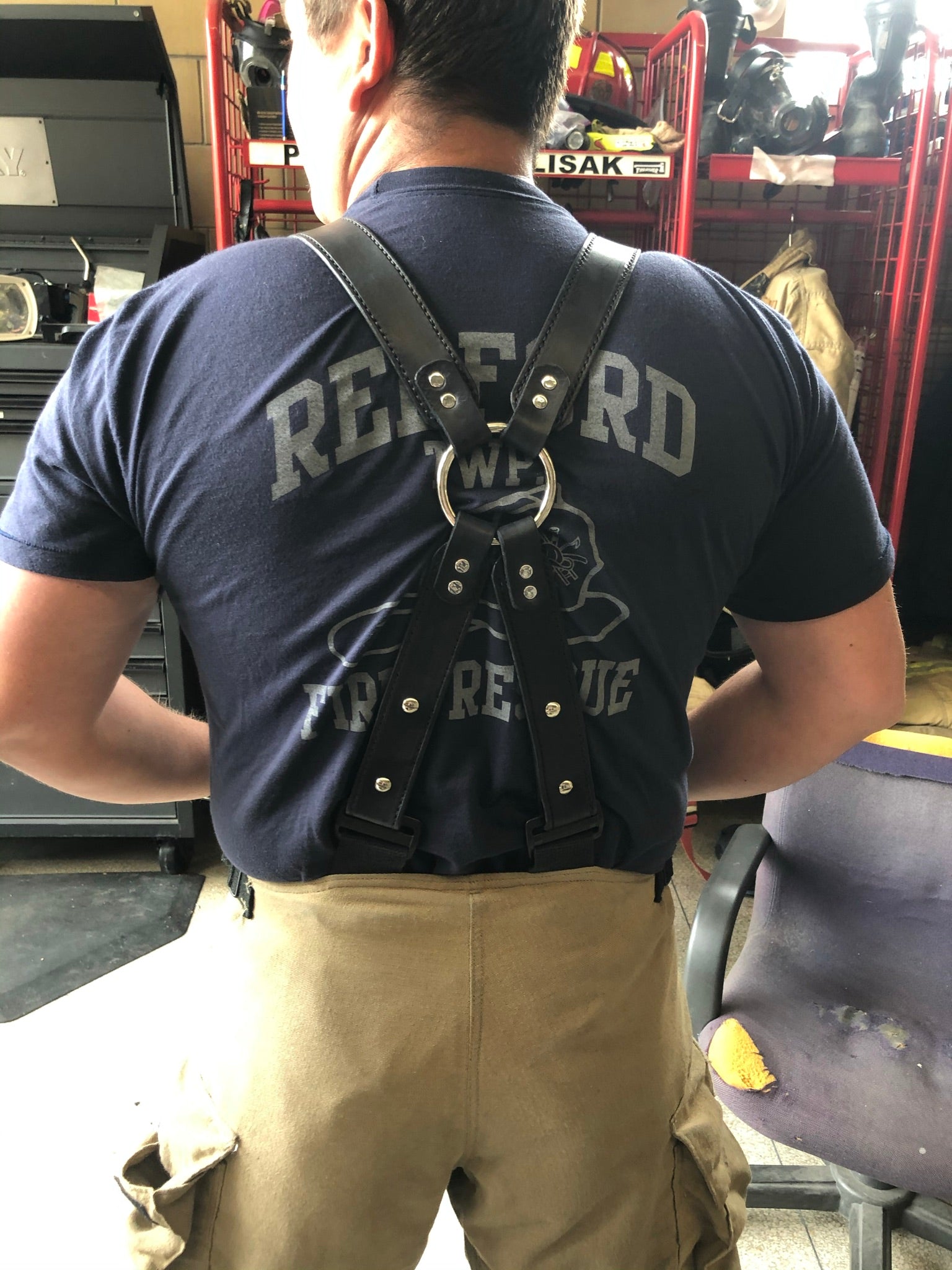Firefighter Ring Back Suspenders